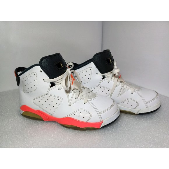 Nike Air Jordan 6 Retro White Infrared 2014 Sz 3Y 384666-123 Great Condition - Picture 2 of 12